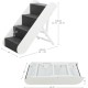 Trixie Pet Stairs Folding 4 Steps Lightweight Aluminum Portable Stairs Pet Stairs