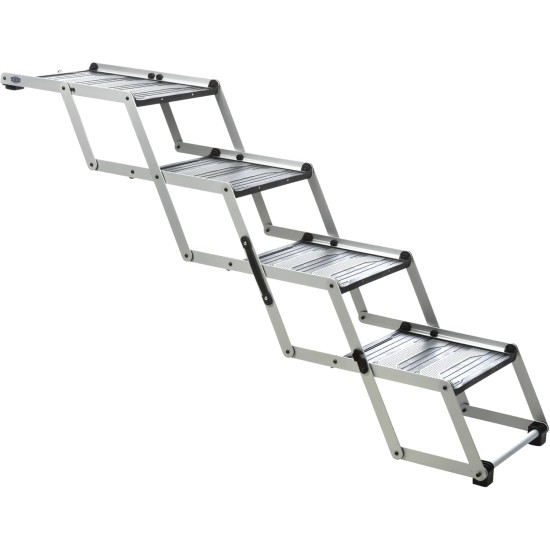 Trixie Pet Stairs Folding 4 Steps Lightweight Aluminum Portable Stairs Pet Stairs