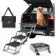 VEVOR Pet Ramp for Vehicles, 4 Step Wide Folding Stairs for Dogs, Aluminium Car Ramp with Non-Slip Coating, Easy to Carry Steps for SUVs, Trucks, Supports up to 250 lbs VEVOR Pet Ramp for Vehicles, 4 Step Wide Folding Stairs for Dogs, Aluminium Car Ramp with Non-Slip Coating, Easy to Carry Steps for SUVs, Trucks, Supports up to 250 lbs