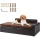 VEVOR Pet Sofa, Dog Couch for Large Dogs and Cats, Soft Leather Dog Sofa Bed, 50 kg Heavy Duty Cat Sofa 101 x 58.5 x 33.5 cm VEVOR Pet Sofa, Dog Couch for Large Dogs and Cats, Soft Leather Dog Sofa Bed, 50 kg Heavy Duty Cat Sofa 101 x 58.5 x 33.5 cm