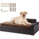 VEVOR Pet Sofa, Dog Couch for Large Dogs and Cats, Soft Leather Dog Sofa Bed, 50 kg Heavy Duty Cat Sofa 101 x 58.5 x 33.5 cm VEVOR Pet Sofa, Dog Couch for Large Dogs and Cats, Soft Leather Dog Sofa Bed, 50 kg Heavy Duty Cat Sofa 101 x 58.5 x 33.5 cm
