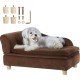 VEVOR Pet Sofa, Dog Couch for Large Dogs and Cats, Soft Velvety Dog Sofa Bed, 50 kg Heavy Duty Cat Sofa, Dog Bed, Pet Bed, Dark Brown VEVOR Pet Sofa, Dog Couch for Large Dogs and Cats, Soft Velvety Dog Sofa Bed, 50 kg Heavy Duty Cat Sofa, Dog Bed, Pet Bed, Dark Brown