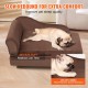 VEVOR Pet Sofa, Dog Couch for Large Dogs and Cats, Soft Velvety Dog Sofa Bed, 50 kg Heavy Duty Cat Sofa, Dog Bed, Pet Bed, Dark Brown VEVOR Pet Sofa, Dog Couch for Large Dogs and Cats, Soft Velvety Dog Sofa Bed, 50 kg Heavy Duty Cat Sofa, Dog Bed, Pet Bed, Dark Brown