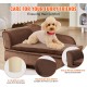 VEVOR Pet Sofa, Dog Couch for Large Dogs and Cats, Soft Velvety Dog Sofa Bed, 50 kg Heavy Duty Cat Sofa, Dog Bed, Pet Bed, Dark Brown VEVOR Pet Sofa, Dog Couch for Large Dogs and Cats, Soft Velvety Dog Sofa Bed, 50 kg Heavy Duty Cat Sofa, Dog Bed, Pet Bed, Dark Brown