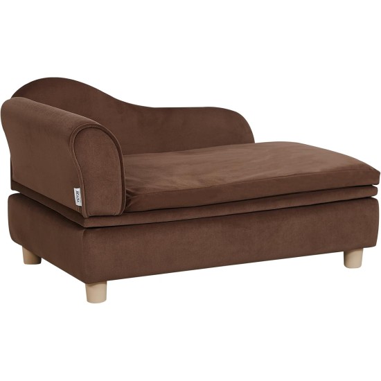 VEVOR Pet Sofa, Dog Couch for Large Dogs and Cats, Soft Velvety Dog Sofa Bed, 50 kg Heavy Duty Cat Sofa, Dog Bed, Pet Bed, Dark Brown VEVOR Pet Sofa, Dog Couch for Large Dogs and Cats, Soft Velvety Dog Sofa Bed, 50 kg Heavy Duty Cat Sofa, Dog Bed, Pet Bed, Dark Brown