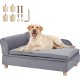 VEVOR Pet Sofa, Dog Couch for Large Dogs and Cats, Soft Velvety Dog Sofa Bed, 50 kg Heavy Duty Cat Sofa, Dog Bed, Pet Bed, Dark Brown VEVOR Pet Sofa, Dog Couch for Large Dogs and Cats, Soft Velvety Dog Sofa Bed, 50 kg Heavy Duty Cat Sofa, Dog Bed, Pet Bed, Dark Brown