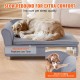 VEVOR Pet Sofa, Dog Couch for Large Dogs and Cats, Soft Velvety Dog Sofa Bed, 50 kg Heavy Duty Cat Sofa, Dog Bed, Pet Bed, Dark Brown VEVOR Pet Sofa, Dog Couch for Large Dogs and Cats, Soft Velvety Dog Sofa Bed, 50 kg Heavy Duty Cat Sofa, Dog Bed, Pet Bed, Dark Brown