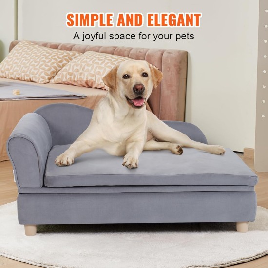 VEVOR Pet Sofa, Dog Couch for Large Dogs and Cats, Soft Velvety Dog Sofa Bed, 50 kg Heavy Duty Cat Sofa, Dog Bed, Pet Bed, Dark Brown VEVOR Pet Sofa, Dog Couch for Large Dogs and Cats, Soft Velvety Dog Sofa Bed, 50 kg Heavy Duty Cat Sofa, Dog Bed, Pet Bed, Dark Brown