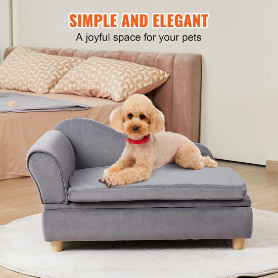 VEVOR Pet Sofa, Dog Couch for Large Dogs and Cats, Soft Velvety Dog Sofa Bed, 50 kg Heavy Duty Cat Sofa, Dog Bed, Pet Bed, Dark Brown VEVOR Pet Sofa, Dog Couch for Large Dogs and Cats, Soft Velvety Dog Sofa Bed, 50 kg Heavy Duty Cat Sofa, Dog Bed, Pet Bed, Dark Brown