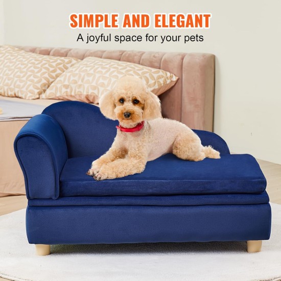 VEVOR Pet Sofa, Dog Couch for Large Dogs and Cats, Soft Velvety Dog Sofa Bed, 50 kg Heavy Duty Cat Sofa, Dog Bed, Pet Bed, Dark Brown VEVOR Pet Sofa, Dog Couch for Large Dogs and Cats, Soft Velvety Dog Sofa Bed, 50 kg Heavy Duty Cat Sofa, Dog Bed, Pet Bed, Dark Brown