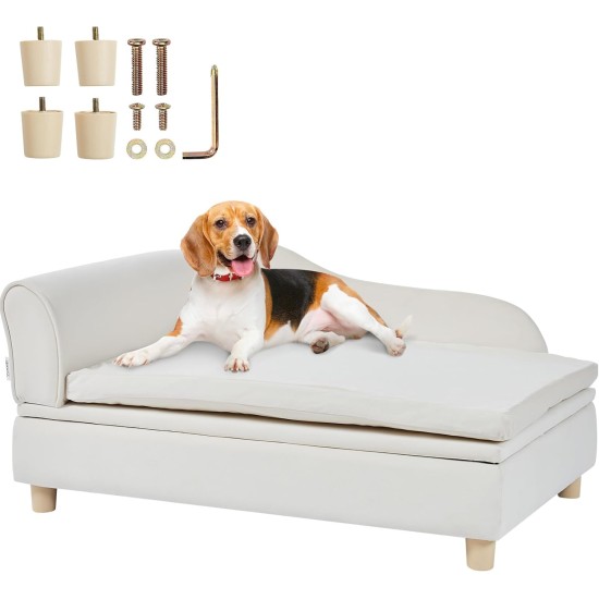 VEVOR Pet Sofa, Dog Couch for Large Dogs and Cats, Soft Velvety Dog Sofa Bed, 50 kg Heavy Duty Cat Sofa, Dog Bed, Pet Bed, Dark Brown VEVOR Pet Sofa, Dog Couch for Large Dogs and Cats, Soft Velvety Dog Sofa Bed, 50 kg Heavy Duty Cat Sofa, Dog Bed, Pet Bed, Dark Brown
