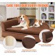 VEVOR Pet Sofa, Dog Couch for Large Dogs and Cats, Soft Velvety Dog Sofa Bed, 50 kg Heavy Duty Cat Sofa, Dog Bed, Pet Bed, Dark Brown VEVOR Pet Sofa, Dog Couch for Large Dogs and Cats, Soft Velvety Dog Sofa Bed, 50 kg Heavy Duty Cat Sofa, Dog Bed, Pet Bed, Dark Brown