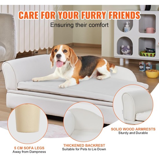 VEVOR Pet Sofa, Dog Couch for Large Dogs and Cats, Soft Velvety Dog Sofa Bed, 50 kg Heavy Duty Cat Sofa, Dog Bed, Pet Bed, Dark Brown VEVOR Pet Sofa, Dog Couch for Large Dogs and Cats, Soft Velvety Dog Sofa Bed, 50 kg Heavy Duty Cat Sofa, Dog Bed, Pet Bed, Dark Brown