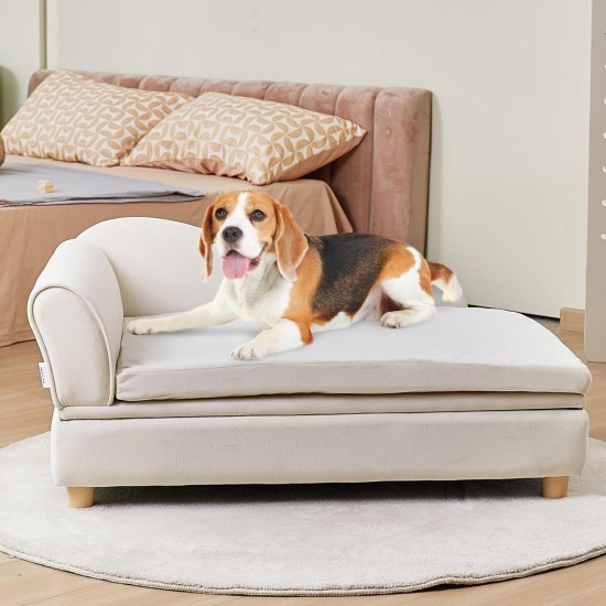 VEVOR Pet Sofa, Dog Couch for Large Dogs and Cats, Soft Velvety Dog Sofa Bed, 50 kg Heavy Duty Cat Sofa, Dog Bed, Pet Bed, Dark Brown VEVOR Pet Sofa, Dog Couch for Large Dogs and Cats, Soft Velvety Dog Sofa Bed, 50 kg Heavy Duty Cat Sofa, Dog Bed, Pet Bed, Dark Brown