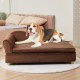 VEVOR Pet Sofa, Dog Couch for Large Dogs and Cats, Soft Velvety Dog Sofa Bed, 50 kg Heavy Duty Cat Sofa, Dog Bed, Pet Bed, Dark Brown VEVOR Pet Sofa, Dog Couch for Large Dogs and Cats, Soft Velvety Dog Sofa Bed, 50 kg Heavy Duty Cat Sofa, Dog Bed, Pet Bed, Dark Brown