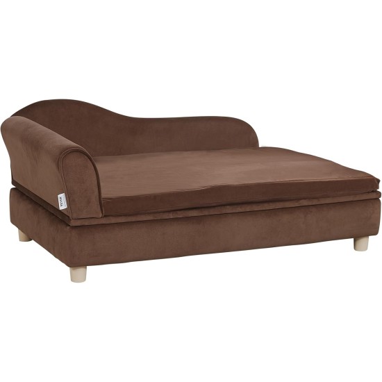 VEVOR Pet Sofa, Dog Couch for Large Dogs and Cats, Soft Velvety Dog Sofa Bed, 50 kg Heavy Duty Cat Sofa, Dog Bed, Pet Bed, Dark Brown VEVOR Pet Sofa, Dog Couch for Large Dogs and Cats, Soft Velvety Dog Sofa Bed, 50 kg Heavy Duty Cat Sofa, Dog Bed, Pet Bed, Dark Brown