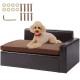 VEVOR Pet Sofa, Dog Couch for Medium Dogs and Cats, Soft Leather Dog Sofa Bed, 50 kg Heavy Duty Cat Sofa 710 x 505 x 335 mm VEVOR Pet Sofa, Dog Couch for Medium Dogs and Cats, Soft Leather Dog Sofa Bed, 50 kg Heavy Duty Cat Sofa 710 x 505 x 335 mm