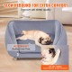 VEVOR Pet Sofa, Dog Couch for Medium Dogs and Cats, Soft Velvety Dog Sofa Bed, 37 kg Heavy Duty Cat Sofa, Dog Bed, Pet Bed, Dark Blue VEVOR Pet Sofa, Dog Couch for Medium Dogs and Cats, Soft Velvety Dog Sofa Bed, 37 kg Heavy Duty Cat Sofa, Dog Bed, Pet Bed, Dark Blue