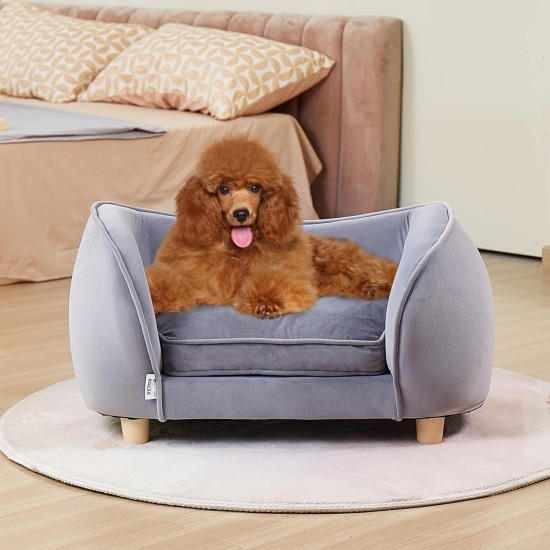 VEVOR Pet Sofa, Dog Couch for Medium Dogs and Cats, Soft Velvety Dog Sofa Bed, 37 kg Heavy Duty Cat Sofa, Dog Bed, Pet Bed, Dark Blue VEVOR Pet Sofa, Dog Couch for Medium Dogs and Cats, Soft Velvety Dog Sofa Bed, 37 kg Heavy Duty Cat Sofa, Dog Bed, Pet Bed, Dark Blue