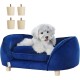 VEVOR Pet Sofa, Dog Couch for Medium Dogs and Cats, Soft Velvety Dog Sofa Bed, 37 kg Heavy Duty Cat Sofa, Dog Bed, Pet Bed, Dark Blue VEVOR Pet Sofa, Dog Couch for Medium Dogs and Cats, Soft Velvety Dog Sofa Bed, 37 kg Heavy Duty Cat Sofa, Dog Bed, Pet Bed, Dark Blue