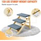 VEVOR Wooden Pet Stairs/Pet Steps, 2 in 1 Foldable Wooden Dog Stairs for Beds, Sofas and Cars, Dog Stairs and Ramp with 3 Steps for Small, Medium and Large Pets, Up to 150 lbs VEVOR Wooden Pet Stairs/Pet Steps, 2 in 1 Foldable Wooden Dog Stairs for Beds, Sofas and Cars, Dog Stairs and Ramp with 3 Steps for Small, Medium and Large Pets, Up to 150 lbs