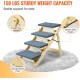 VEVOR Wooden Pet Stairs/Pet Steps, 2 in 1 Foldable Wooden Dog Stairs for Beds, Sofas and Cars, Dog Stairs and Ramp with 3 Steps for Small, Medium and Large Pets, Up to 150 lbs VEVOR Wooden Pet Stairs/Pet Steps, 2 in 1 Foldable Wooden Dog Stairs for Beds, Sofas and Cars, Dog Stairs and Ramp with 3 Steps for Small, Medium and Large Pets, Up to 150 lbs