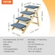 VEVOR Wooden Pet Stairs/Pet Steps, 2 in 1 Foldable Wooden Dog Stairs for Beds, Sofas and Cars, Dog Stairs and Ramp with 3 Steps for Small, Medium and Large Pets, Up to 150 lbs VEVOR Wooden Pet Stairs/Pet Steps, 2 in 1 Foldable Wooden Dog Stairs for Beds, Sofas and Cars, Dog Stairs and Ramp with 3 Steps for Small, Medium and Large Pets, Up to 150 lbs