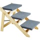 VEVOR Wooden Pet Stairs/Pet Steps, 2 in 1 Foldable Wooden Dog Stairs for Beds, Sofas and Cars, Dog Stairs and Ramp with 3 Steps for Small, Medium and Large Pets, Up to 150 lbs VEVOR Wooden Pet Stairs/Pet Steps, 2 in 1 Foldable Wooden Dog Stairs for Beds, Sofas and Cars, Dog Stairs and Ramp with 3 Steps for Small, Medium and Large Pets, Up to 150 lbs