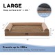 WESTERN HOME Dog Bed for Large and Medium-Sized Dogs, Orthopaedic, Washable Dog Bed with Border, Grey, L 106 x W 76 x H 19 cm WESTERN HOME Dog Bed for Large and Medium-Sized Dogs, Orthopaedic, Washable Dog Bed with Border, Grey, L 106 x W 76 x H 19 cm
