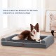 WESTERN HOME Dog Bed for Large and Medium-Sized Dogs, Orthopaedic, Washable Dog Bed with Border, Grey, L 106 x W 76 x H 19 cm WESTERN HOME Dog Bed for Large and Medium-Sized Dogs, Orthopaedic, Washable Dog Bed with Border, Grey, L 106 x W 76 x H 19 cm