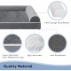 WESTERN HOME Dog Bed for Large and Medium-Sized Dogs, Orthopaedic, Washable Dog Bed with Border, Grey, L 106 x W 76 x H 19 cm WESTERN HOME Dog Bed for Large and Medium-Sized Dogs, Orthopaedic, Washable Dog Bed with Border, Grey, L 106 x W 76 x H 19 cm