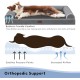 WESTERN HOME Dog Bed for Large and Medium-Sized Dogs, Orthopaedic, Washable Dog Bed with Border, Grey, L 106 x W 76 x H 19 cm WESTERN HOME Dog Bed for Large and Medium-Sized Dogs, Orthopaedic, Washable Dog Bed with Border, Grey, L 106 x W 76 x H 19 cm