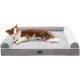 WESTERN HOME Dog Bed for Large and Medium-Sized Dogs, Orthopaedic, Washable Dog Bed with Border, Grey, L 106 x W 76 x H 19 cm WESTERN HOME Dog Bed for Large and Medium-Sized Dogs, Orthopaedic, Washable Dog Bed with Border, Grey, L 106 x W 76 x H 19 cm
