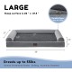 WESTERN HOME Dog Bed for Large and Medium-Sized Dogs, Orthopaedic, Washable Dog Bed with Border, Grey, L 106 x W 76 x H 19 cm WESTERN HOME Dog Bed for Large and Medium-Sized Dogs, Orthopaedic, Washable Dog Bed with Border, Grey, L 106 x W 76 x H 19 cm