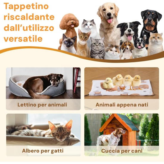 Wintem HeatUp Electric Insulated Waterproof Pet Dog Cat Blanket with Removable Cover 60x40cm Wintem HeatUp Electric Insulated Waterproof Pet Dog Cat Blanket with Removable Cover 60x40cm