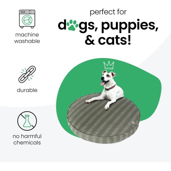 dd59r Round Medium Large Washable Dog Bed Cover with Removable Cover Papillon Print 36"x5" Round dd59r Round Medium Large Washable Dog Bed Cover with Removable Cover Papillon Print 36"x5" Round