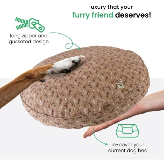dd59r Round Medium Large Washable Dog Bed Cover with Removable Cover Papillon Print 36"x5" Round dd59r Round Medium Large Washable Dog Bed Cover with Removable Cover Papillon Print 36"x5" Round