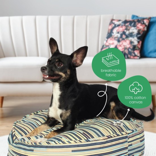 dd59r Round Medium Large Washable Dog Bed Cover with Removable Cover Papillon Print 36"x5" Round dd59r Round Medium Large Washable Dog Bed Cover with Removable Cover Papillon Print 36"x5" Round