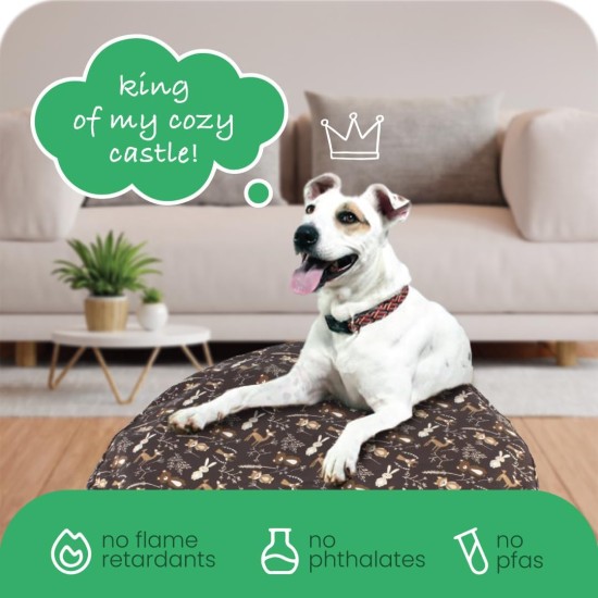 dd59r Round Medium Large Washable Dog Bed Cover with Removable Cover Papillon Print 36"x5" Round dd59r Round Medium Large Washable Dog Bed Cover with Removable Cover Papillon Print 36"x5" Round