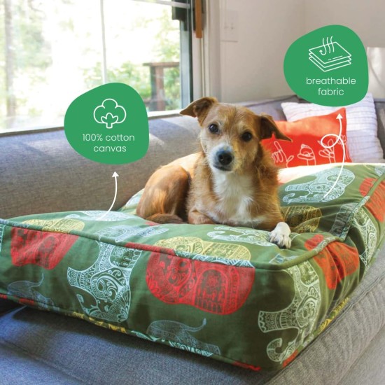 dd59r Round Medium Large Washable Dog Bed Cover with Removable Cover Papillon Print 36"x5" Round dd59r Round Medium Large Washable Dog Bed Cover with Removable Cover Papillon Print 36"x5" Round