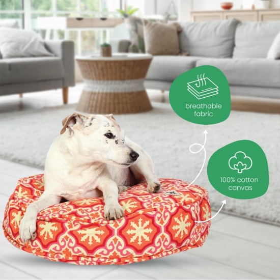 dd59r Round Medium Large Washable Dog Bed Cover with Removable Cover Papillon Print 36"x5" Round dd59r Round Medium Large Washable Dog Bed Cover with Removable Cover Papillon Print 36"x5" Round