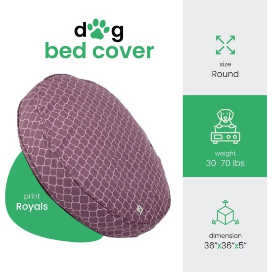 dd59r Round Medium Large Washable Dog Bed Cover with Removable Cover Papillon Print 36"x5" Round dd59r Round Medium Large Washable Dog Bed Cover with Removable Cover Papillon Print 36"x5" Round