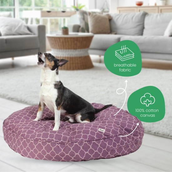 dd59r Round Medium Large Washable Dog Bed Cover with Removable Cover Papillon Print 36"x5" Round dd59r Round Medium Large Washable Dog Bed Cover with Removable Cover Papillon Print 36"x5" Round