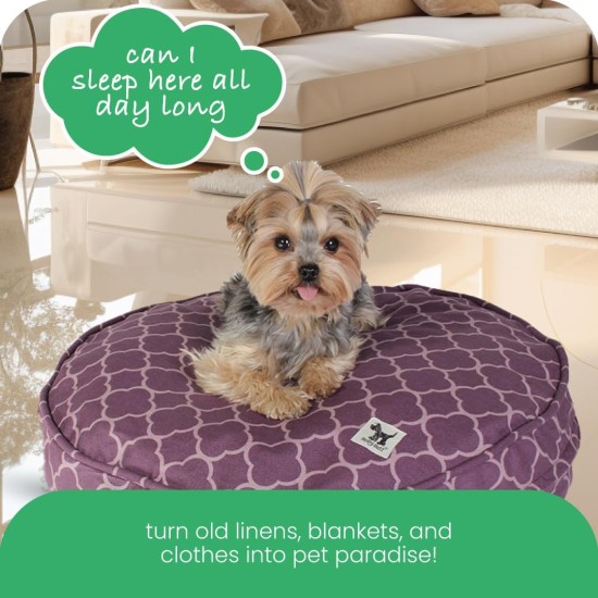 dd59r Round Medium Large Washable Dog Bed Cover with Removable Cover Papillon Print 36"x5" Round dd59r Round Medium Large Washable Dog Bed Cover with Removable Cover Papillon Print 36"x5" Round