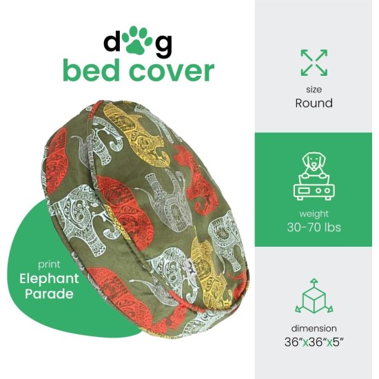 dd59r Round Medium Large Washable Dog Bed Cover with Removable Cover Papillon Print 36"x5" Round dd59r Round Medium Large Washable Dog Bed Cover with Removable Cover Papillon Print 36"x5" Round