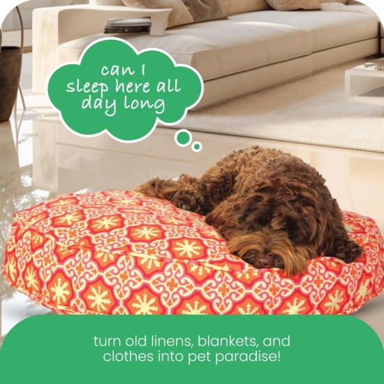 dd59r Round Medium Large Washable Dog Bed Cover with Removable Cover Papillon Print 36"x5" Round dd59r Round Medium Large Washable Dog Bed Cover with Removable Cover Papillon Print 36"x5" Round
