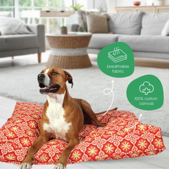 dd59r Round Medium Large Washable Dog Bed Cover with Removable Cover Papillon Print 36"x5" Round dd59r Round Medium Large Washable Dog Bed Cover with Removable Cover Papillon Print 36"x5" Round