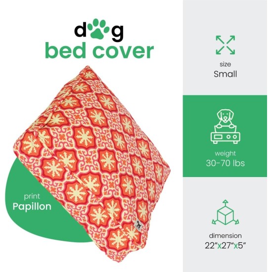 dd59r Round Medium Large Washable Dog Bed Cover with Removable Cover Papillon Print 36"x5" Round dd59r Round Medium Large Washable Dog Bed Cover with Removable Cover Papillon Print 36"x5" Round