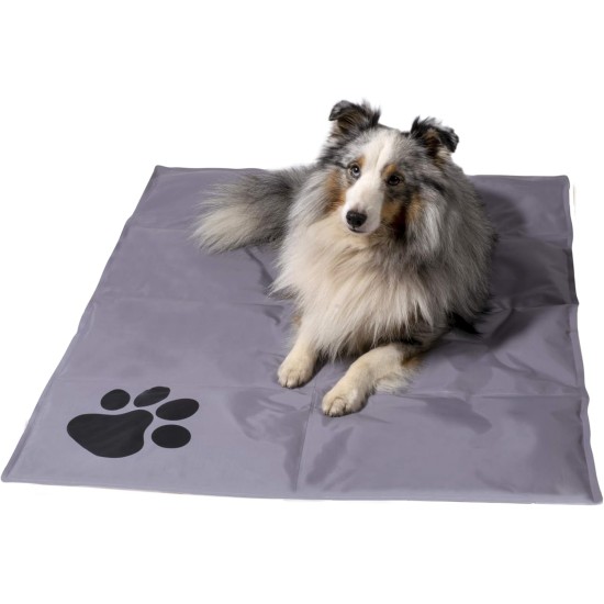 dobar® 60422 Cooling Mat for Dogs - Dog Cooling Mat for Dogs & Cats - Self-Cooling Mat for Pets - Dog Blanket with Cold Gel Filling - Cooling Blanket - 99.5 x 70 cm - Grey dobar® 60422 Cooling Mat for Dogs - Dog Cooling Mat for Dogs & Cats - Self-Cooling Mat for Pets - Dog Blanket with Cold Gel Filling - Cooling Blanket - 99.5 x 70 cm - Grey