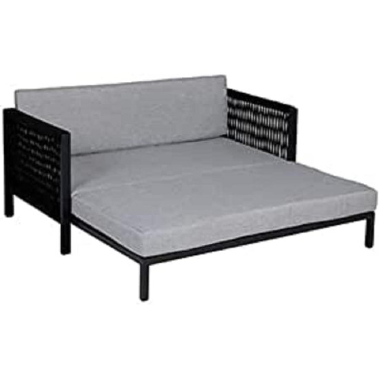 greemotion Pet Dog Sofa Aluminium with Ropes Approx. 100 x 40 x 117 cm Anthracite / Grey greemotion Pet Dog Sofa Aluminium with Ropes Approx. 100 x 40 x 117 cm Anthracite / Grey